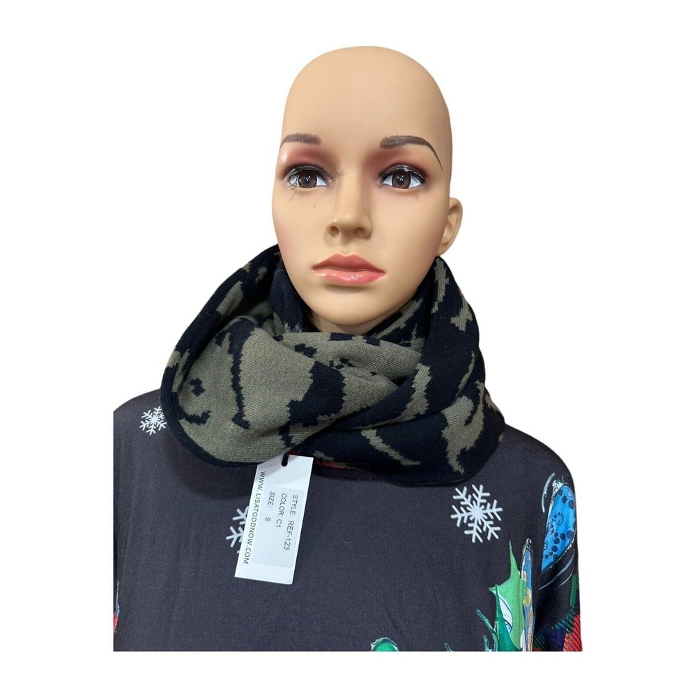 Lisa Todd Scarf Neck-warmer. Two Sided. Size:S Cashmere